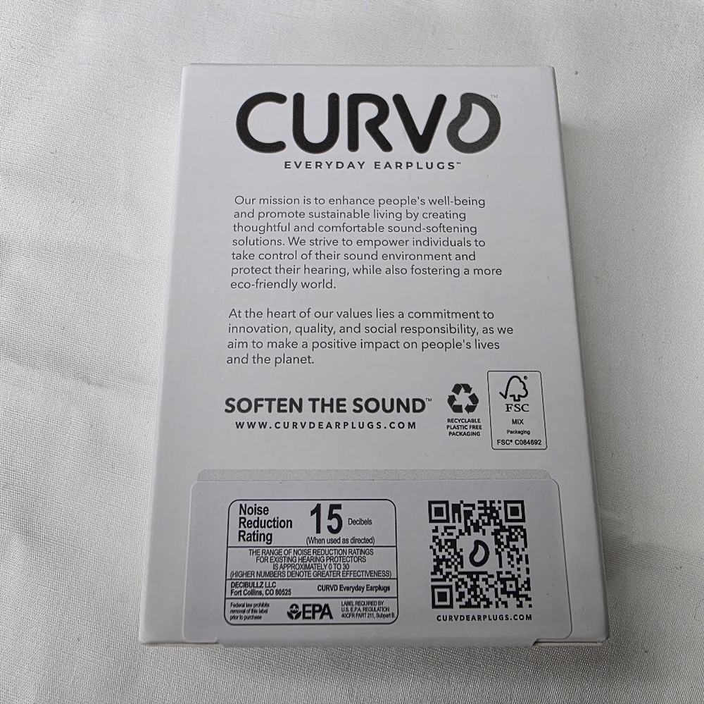 Curvd Everyday Earplugs with Case. 2 Sets For The Price Of 1. - Picture 6 of 6